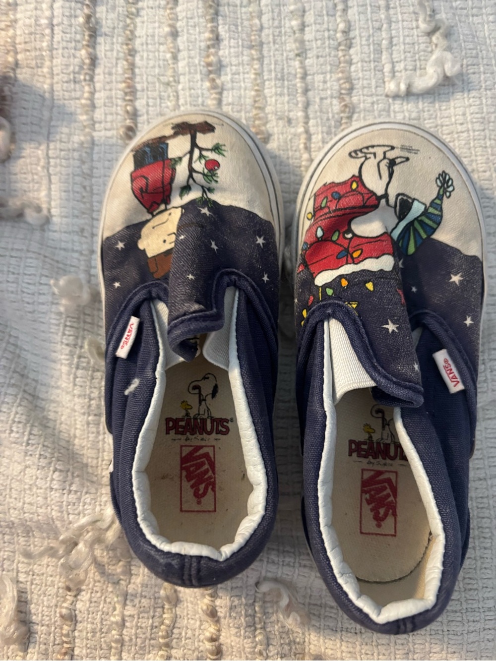 Vans shoes toddler snoopy Charlie Brown Christmas